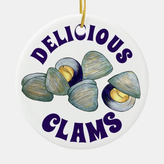 Delicious New England RI Steamed Clams Clambake Keramisch Ornament (Voorkant)