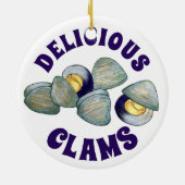 Delicious New England RI Steamed Clams Clambake Keramisch Ornament (Achterkant)