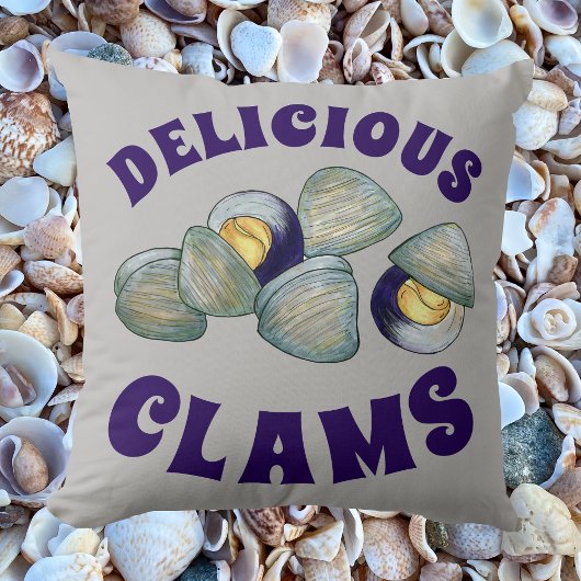 Delicious New England RI Steamed Clams Clambake Kussen