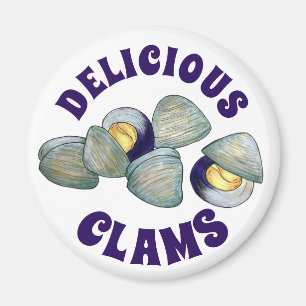 Delicious New England RI Steamed Clams Clambake Magneet