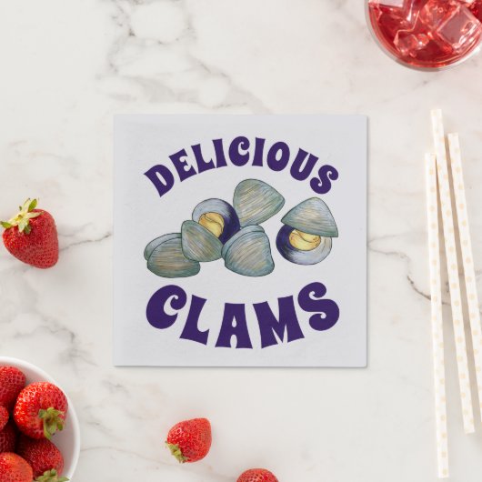 Delicious New England RI Steamed Clams Clambake Servet (Insitu)