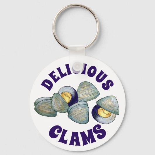 Delicious New England RI Steamed Clams Clambake Sleutelhanger (Voorkant)