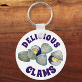 Delicious New England RI Steamed Clams Clambake Sleutelhanger (Voorkant)