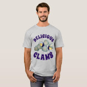 Delicious New England RI Steamed Clams Clambake T-shirt (Voorkant volledig)