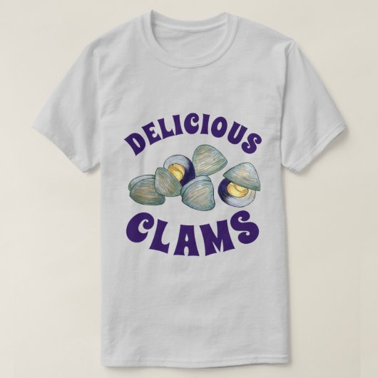 Delicious New England RI Steamed Clams Clambake T-shirt (Design voorkant)