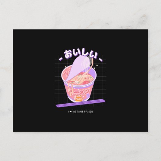 Delicious Noodles I Love Instant Ramen Briefkaart (Voorkant)