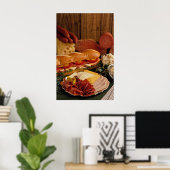 Delicious-onderzeese sandwich met vlees en kaas poster (Thuiskantoor)