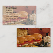 Delicious-onderzeese sandwich met vlees en kaas visitekaartje (Voorkant / Achterkant)