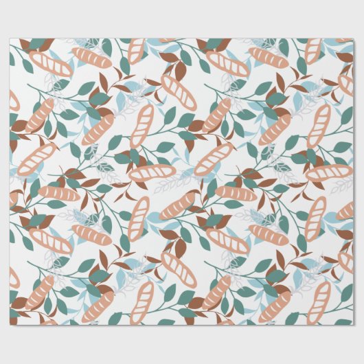 Delicious Organic Wheat Baguette Pattern Cadeaupapier (Vlak)