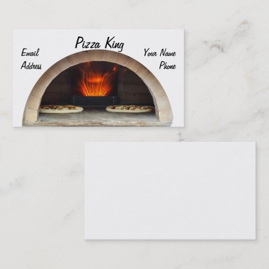 Delicious Oven Bked Pizza Visitekaartje (Voorkant / Achterkant)
