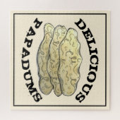 Delicious Papadums Indian Takeaway Food Flatbreads Legpuzzel (Horizontaal)