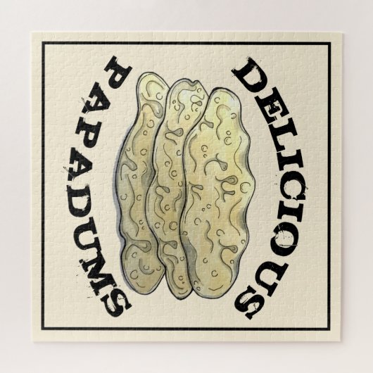 Delicious Papadums Indian Takeaway Food Flatbreads Legpuzzel (Horizontaal)