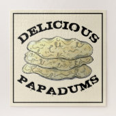 Delicious Papadums Indian Takeaway Food Flatbreads Legpuzzel (Verticaal)