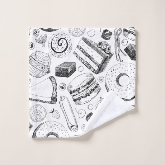 Delicious patroon bad handdoek (Wasdoekje)