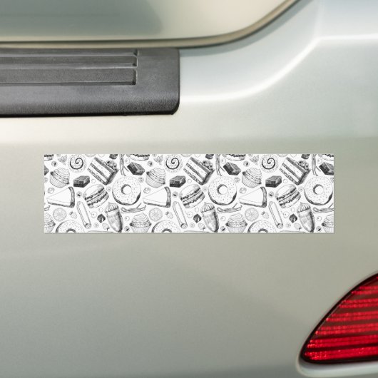 Delicious patroon bumpersticker (Op auto)