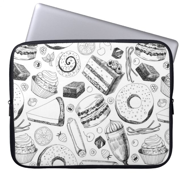 Delicious patroon laptop sleeve (Voorkant)