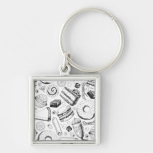 Delicious patroon sleutelhanger