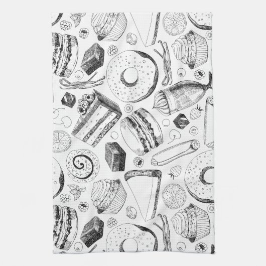 Delicious patroon theedoek (Verticaal)