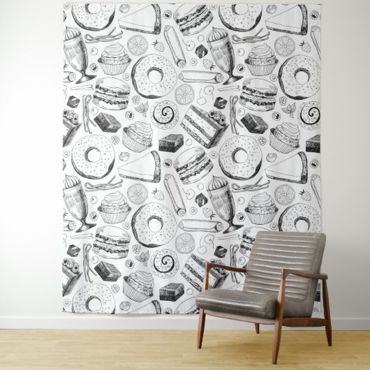 Delicious patroon wandkleed (In situ)