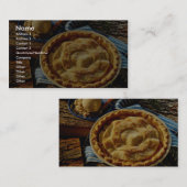 Delicious Peach pie, vanille-ijs Visitekaartje (Voorkant / Achterkant)