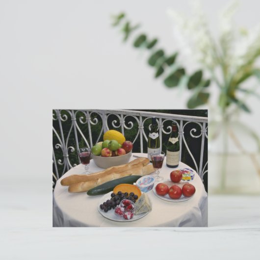 Delicious Picnic items, regio Le Creuse, Frankrijk Briefkaart (Staand voorkant)