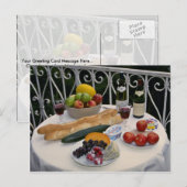 Delicious Picnic items, regio Le Creuse, Frankrijk Briefkaart (Voorkant / Achterkant)