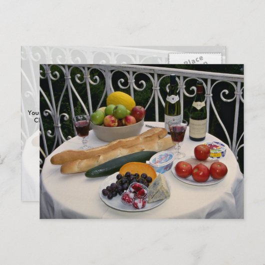 Delicious Picnic items, regio Le Creuse, Frankrijk Briefkaart (Voorkant / Achterkant)