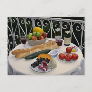 Delicious Picnic items, regio Le Creuse, Frankrijk Briefkaart