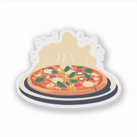 Delicious Pizza Sticker (Voorkant)