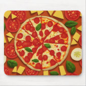 Delicious pizzavegantomatkaas, helder muismat (Voorkant)