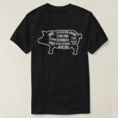 Delicious Pork Cuts Filipino BBQ Diagram T-shirt (Design voorkant)