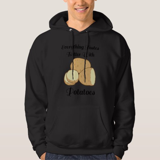 Delicious Potatoes Ironic Quote Hobby Chef Cooking Hoodie (Voorkant)