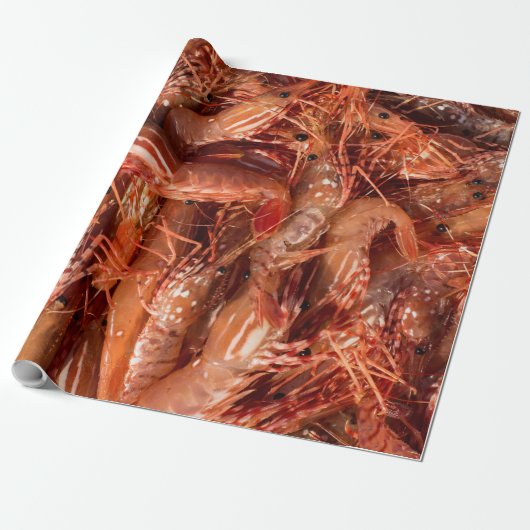 Delicious Prawns Cadeaupapier (Uitgerold)