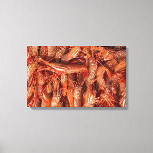 Delicious Prawns Canvas Afdruk