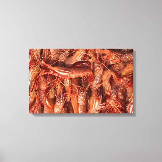 Delicious Prawns Canvas Afdruk (Voorkant)
