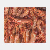 Delicious Prawns Fleece Deken (Voorkant (Horizontaal))