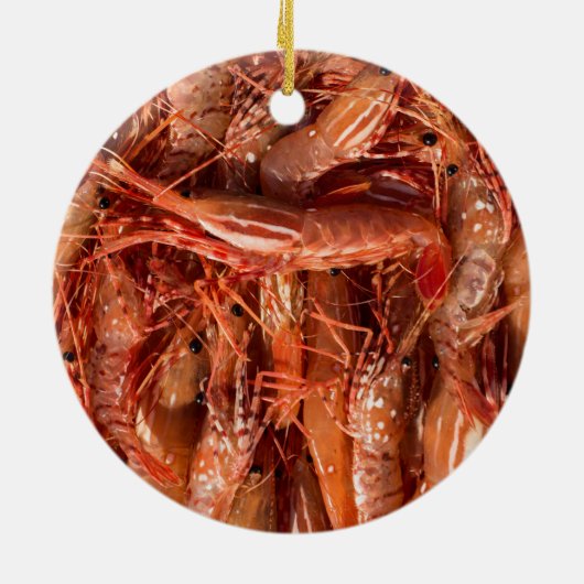 Delicious Prawns Keramisch Ornament (Achterkant)