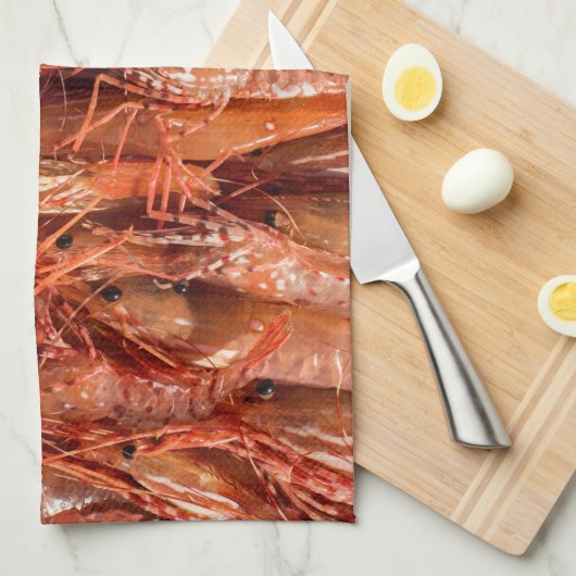 Delicious Prawns Theedoek (Quarter Fold)