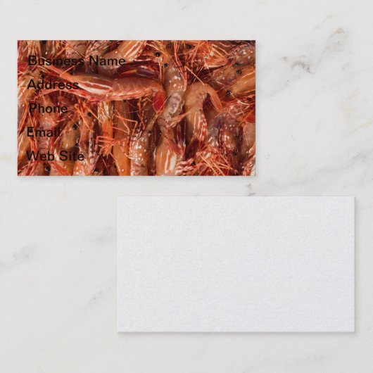 Delicious Prawns Visitekaartje (Voorkant / Achterkant)