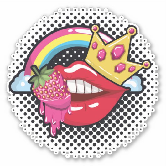 Delicious Princess Sticker (Voorkant)