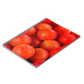 Delicious red cherry-plumbackground, bowl, cherry; notitieboek (Linkerzijde)
