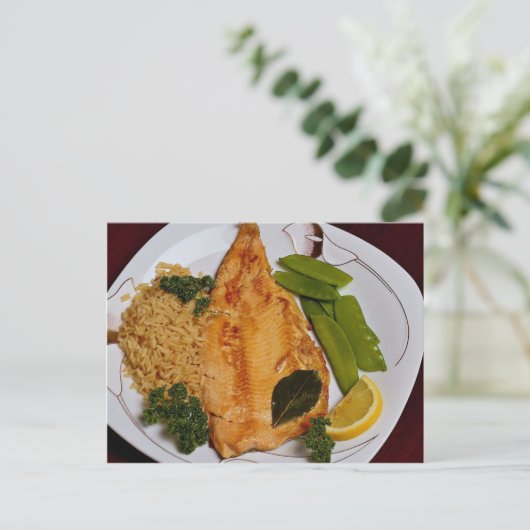 Delicious regenboogforel briefkaart (Staand voorkant)