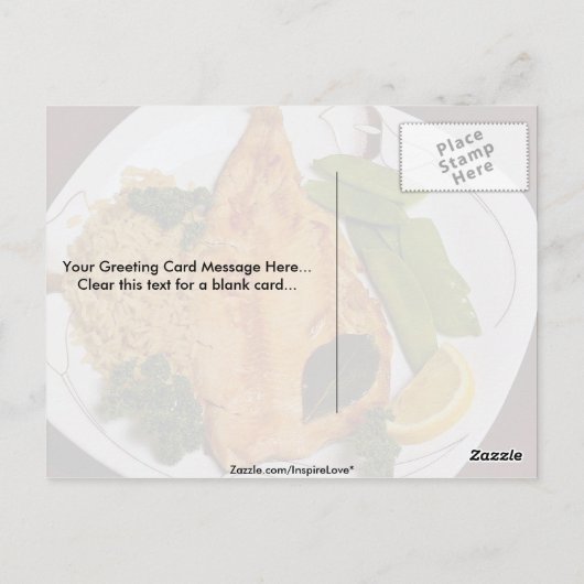 Delicious regenboogforel briefkaart (Achterkant)