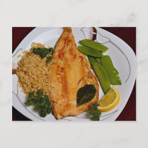 Delicious regenboogforel briefkaart