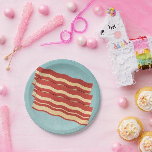 Delicious Retro Bacon Papieren Bordje (Feest)