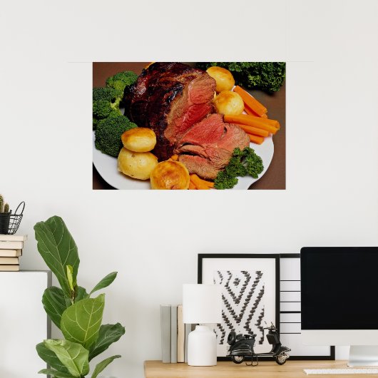 Delicious Roast beef Poster (Thuiskantoor)