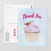 Delicious roze koekje Berry op top Dank je Briefkaart (Voorkant / Achterkant)