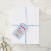 Delicious roze koekje Berry op top Dank je Cadeaulabel (Met Touw)