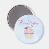 Delicious roze koekje Berry op top Dank je Magneet (Voorkant / Achterkant)