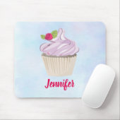 Delicious roze koekjesgebak op top Custom Muismat (Met muis)